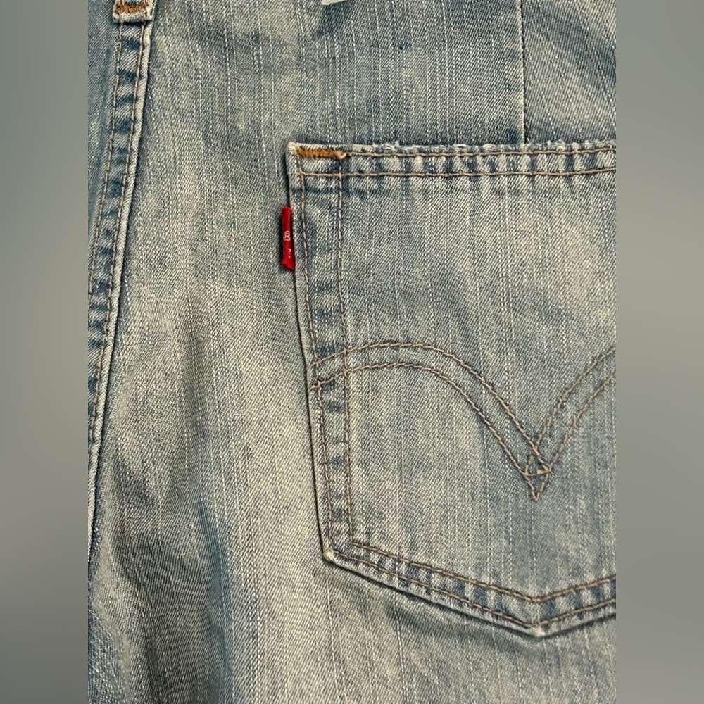 Levi’s Misses Vintage Y2K Deadstock Wide Leg Cropped Denim Culottes - Size 10 - Picture 8 of 14